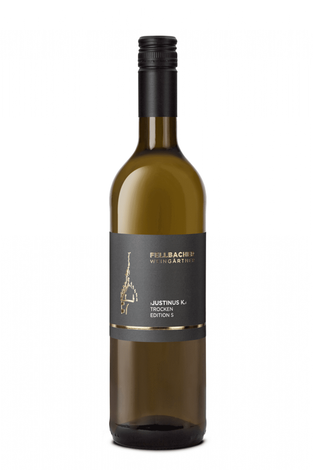 Flasche Weißwein der Rebsorte Kerner aus der Edition S der Fellbacher Weingärtner eG