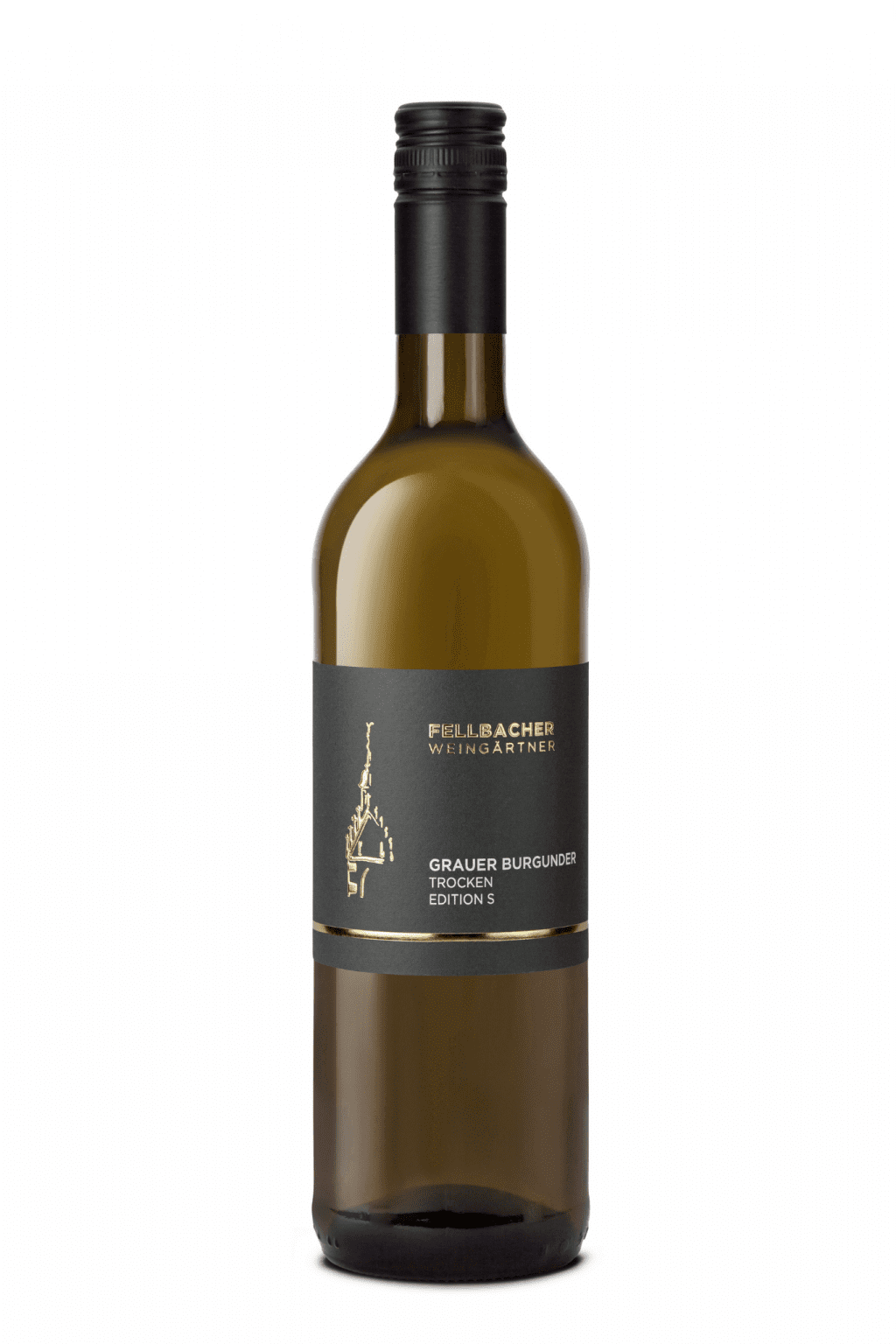Flasche Weißwein der Rebsorte Grauer Burgunder aus der Edition S der Fellbacher Weingärtner eG