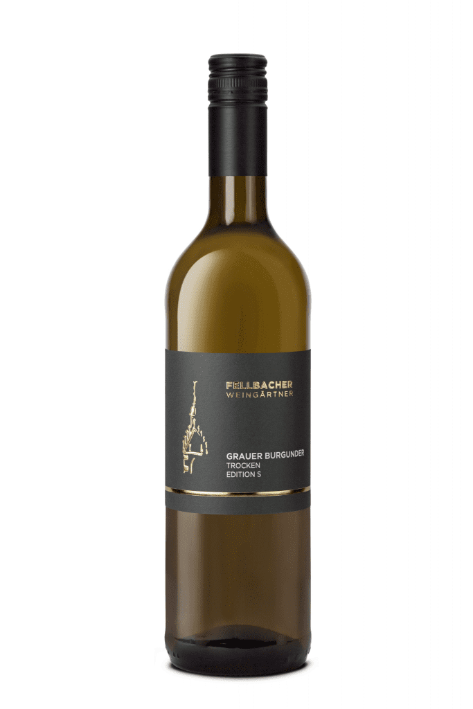 Flasche Weißwein der Rebsorte Grauer Burgunder aus der Edition S der Fellbacher Weingärtner eG