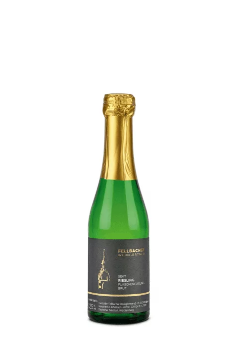 Flasche Sekt der Rebsorte Riesling der Fellbacher Weingärtner eG