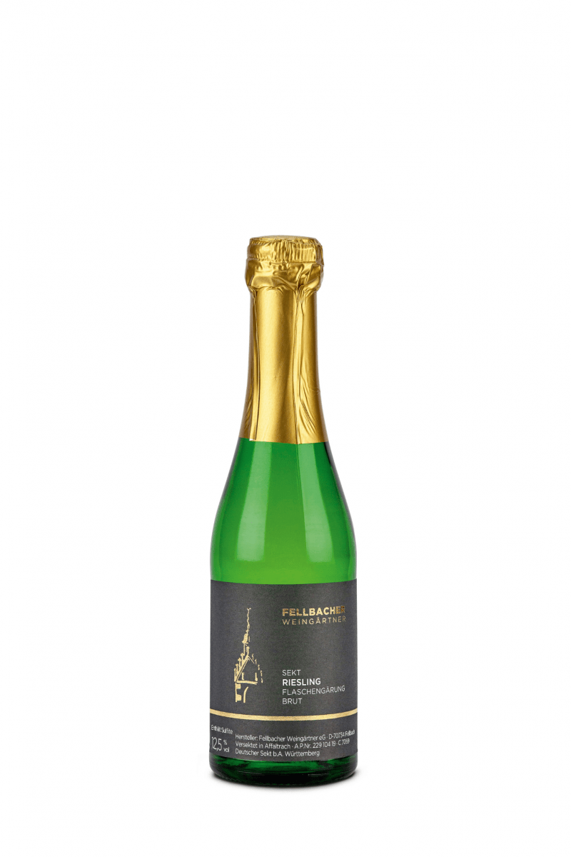 Flasche Sekt der Rebsorte Riesling der Fellbacher Weingärtner eG