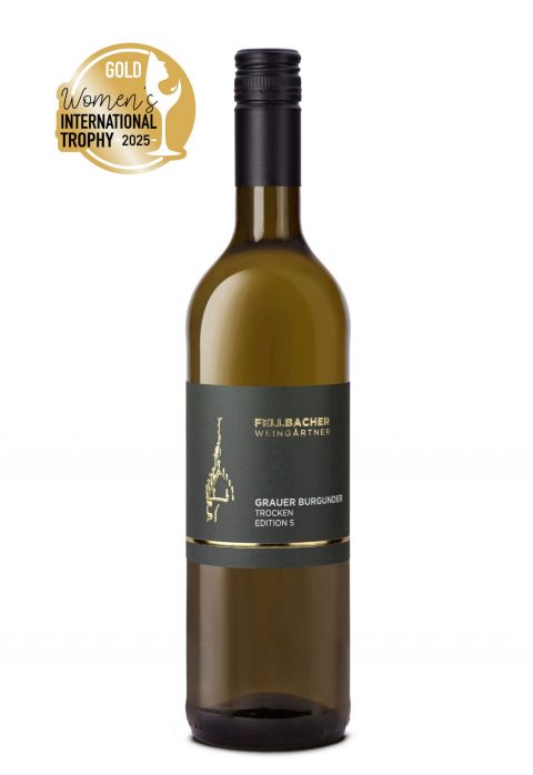 Flasche Weißwein der Rebsorte Grauer Burgunder aus der Edition S der Fellbacher Weingärtner eG