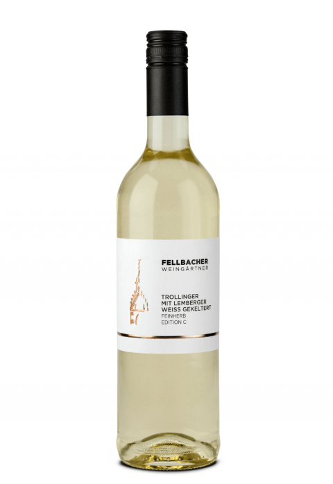 Flasche mit Trollinger mit Lemberger weiß gekeltert aus der Edition C der Fellbacher Weingärtner eG