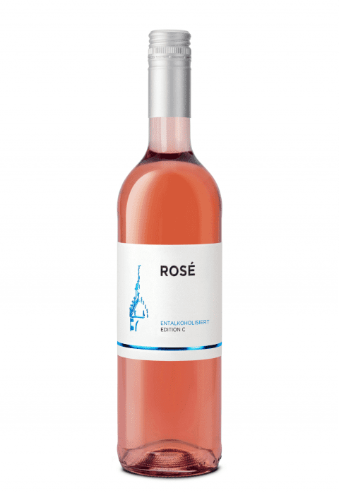 Flasche mit Roséwein aus der Edition C entalkoholisiert