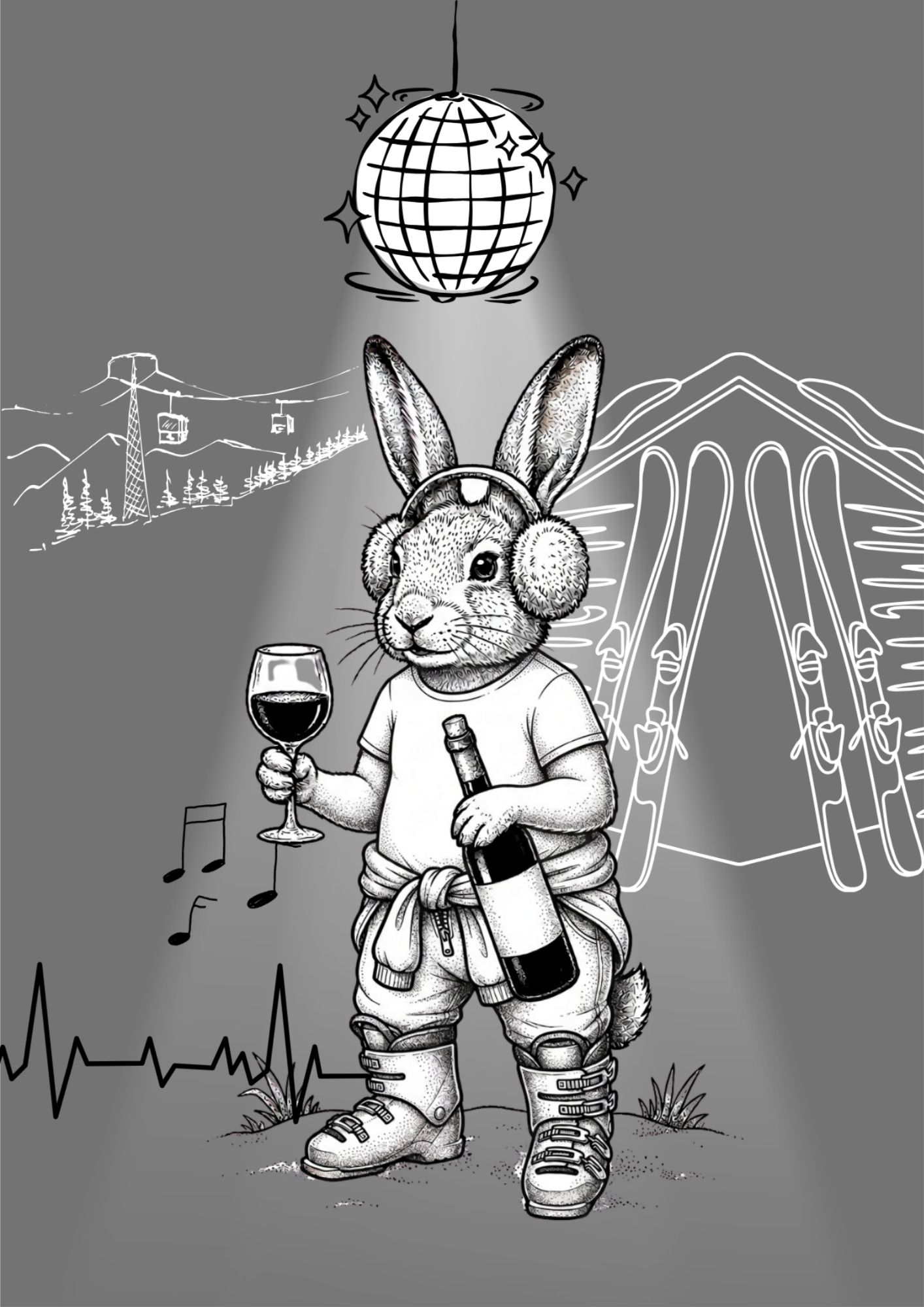 Aprés Wein Party Hase